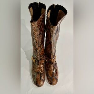 Marc Jacobs Brown Snakeskin mid calf Boots